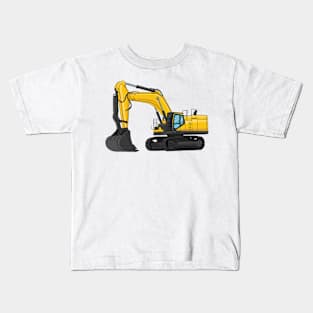 Crawler excavator cartoon illustration Kids T-Shirt